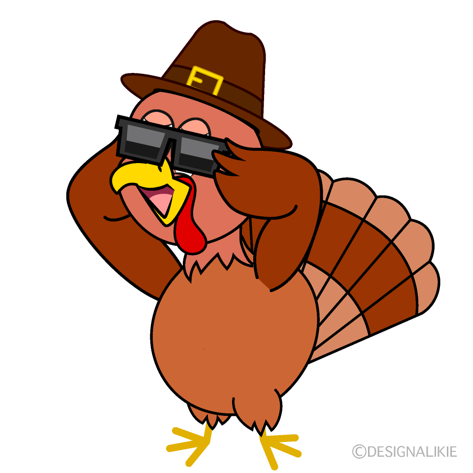 Cool Thanksgiving Turkey Cartoon Character Image