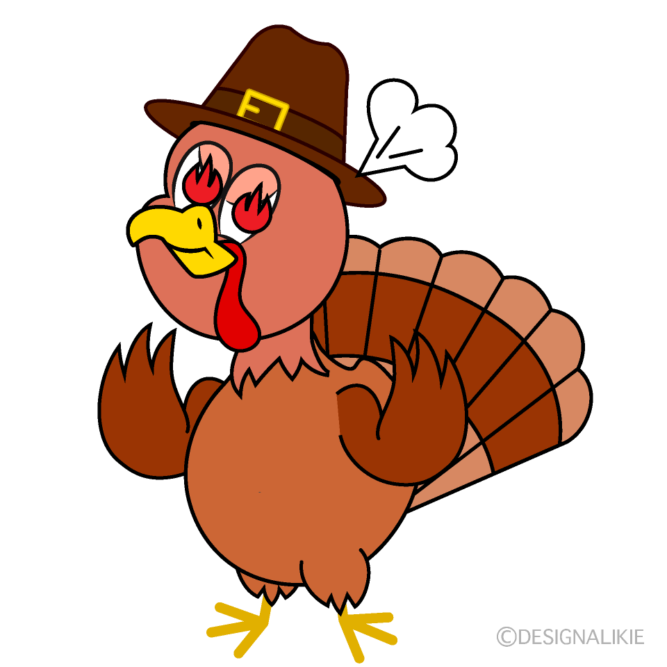 Enthusiasm Thanksgiving Turkey Cartoon Character Image