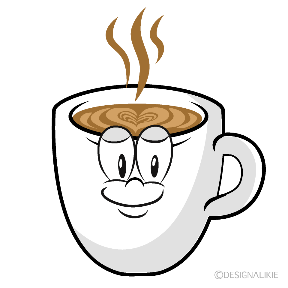 Cafe Latte Cartoon Character Image