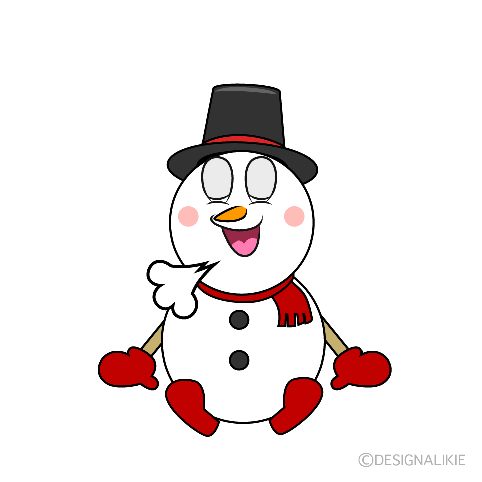 Relaxing Snowman Cartoon Character Image