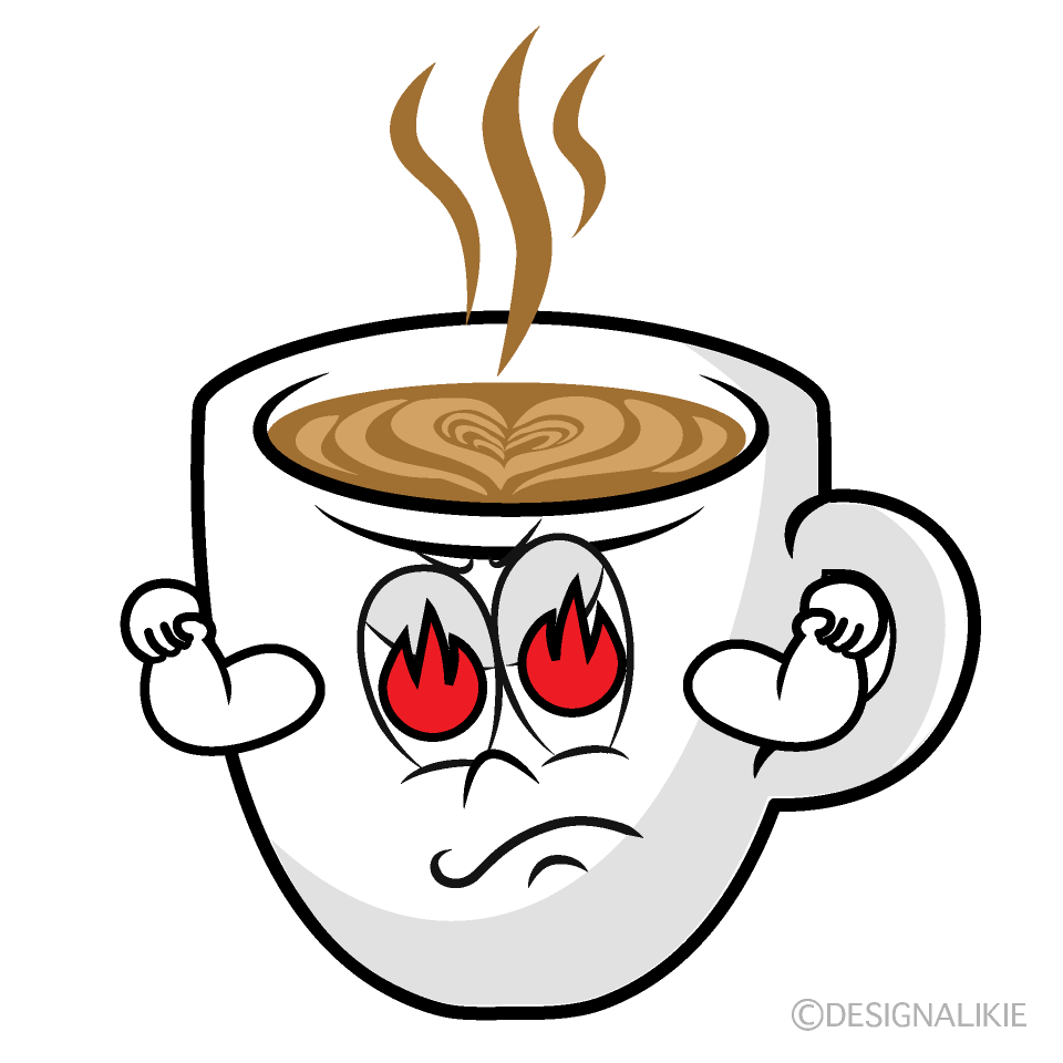 Enthusiasm Cafe Latte Cartoon Character Image