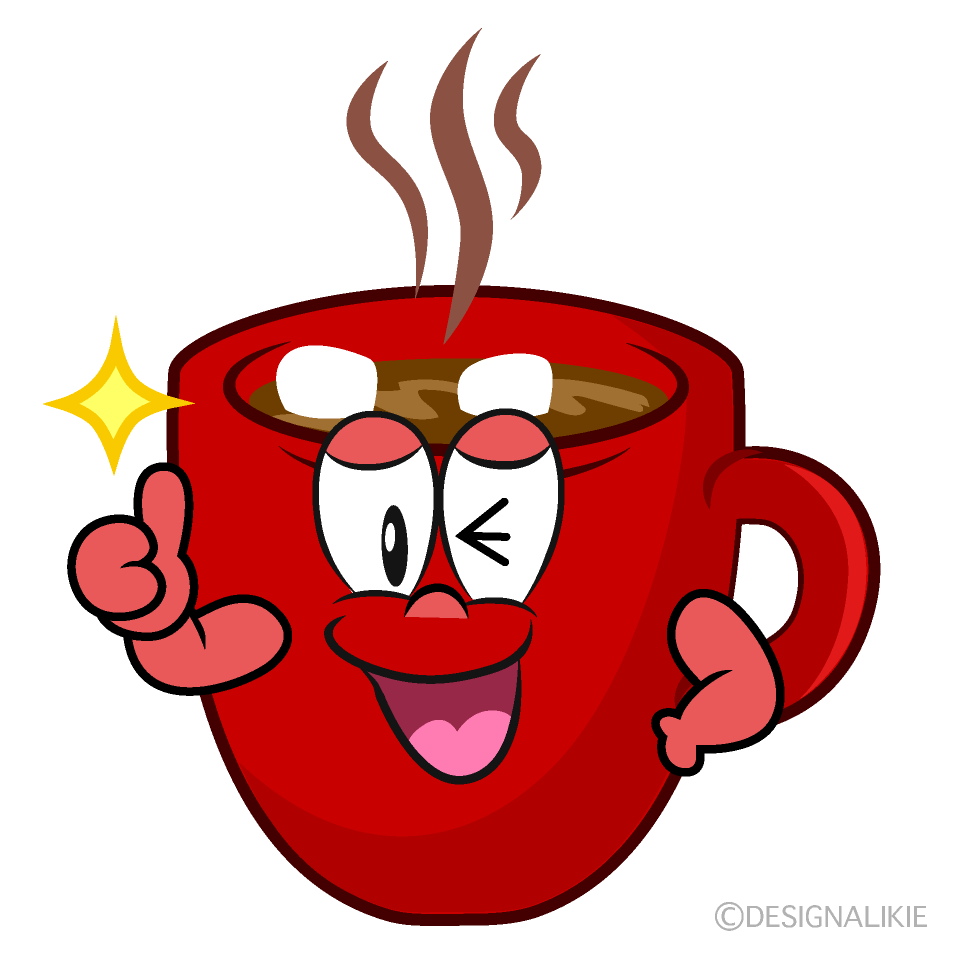 Thumbs up Hot Chocolate Cartoon Character Image