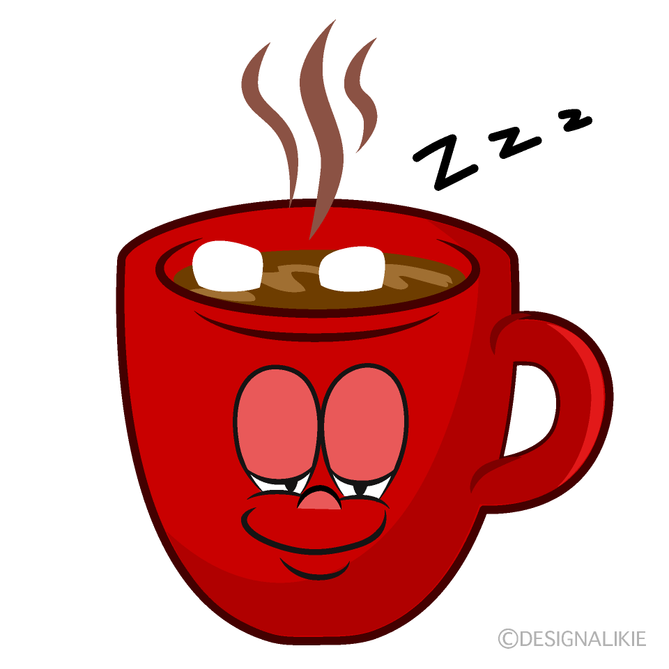 Sleeping Hot Chocolate Cartoon Character Image