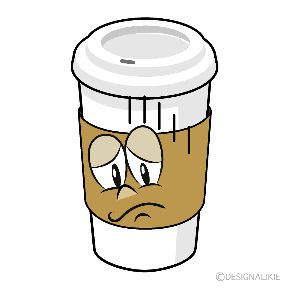 Café en Vaso de Papel Deprimido Animado