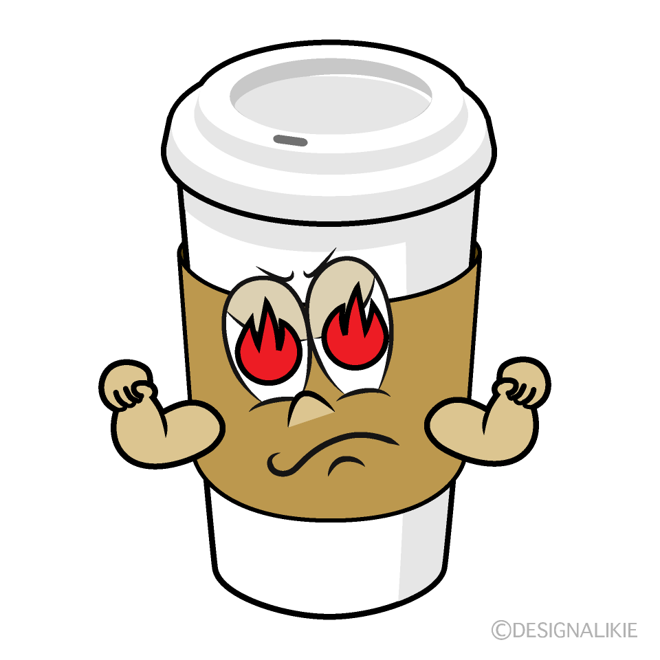 Café en Vaso de Papel Entusiasmo Animado