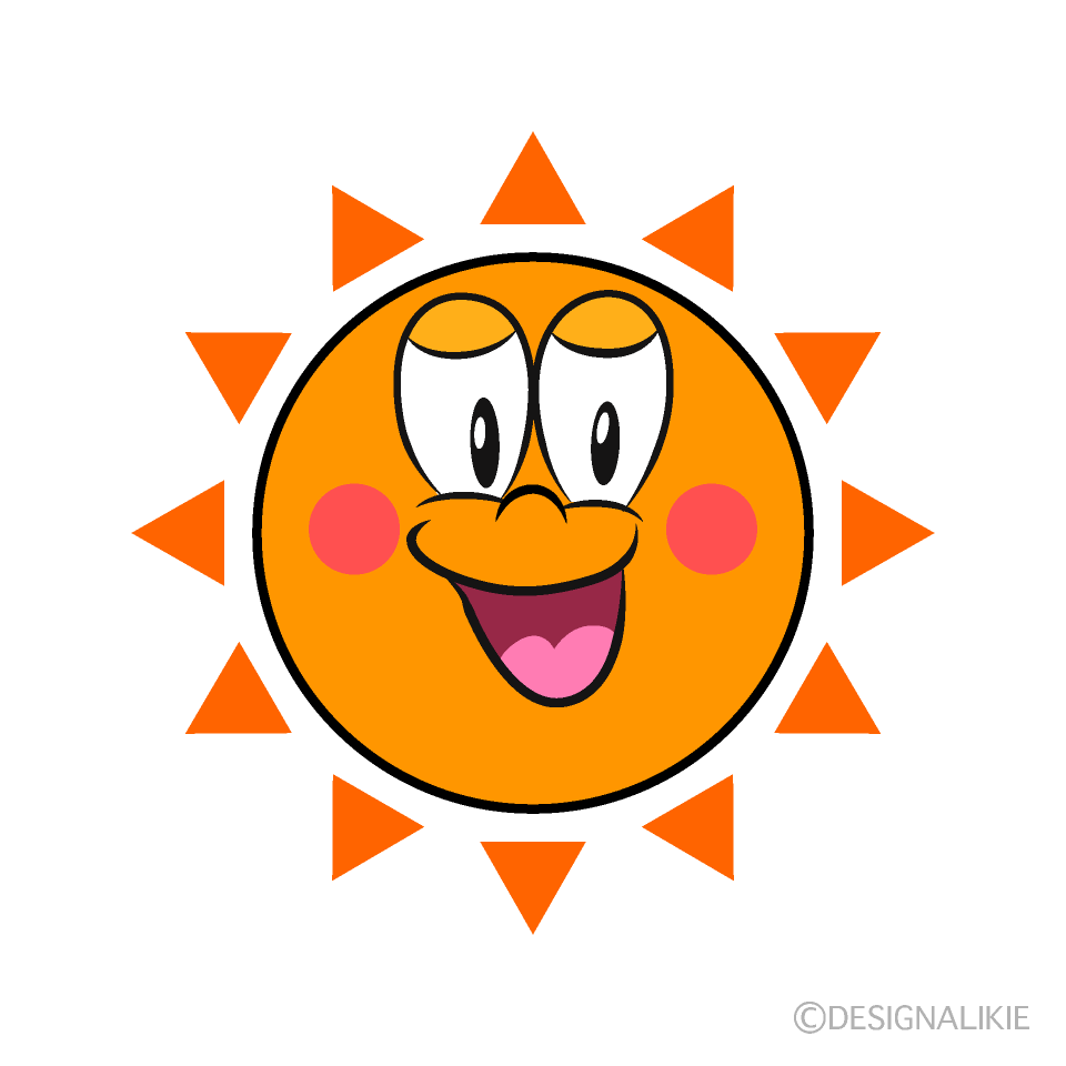 Smiling Sun Cartoon Character Image