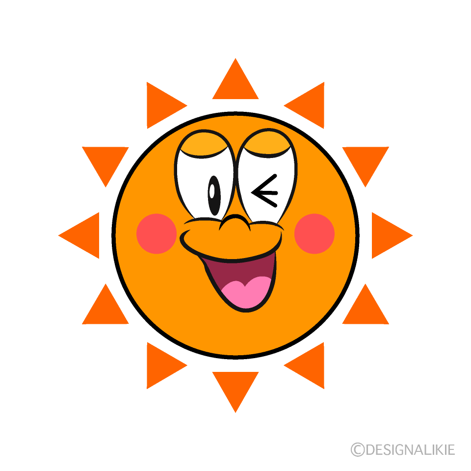 Laughing Sun Cartoon Character Image