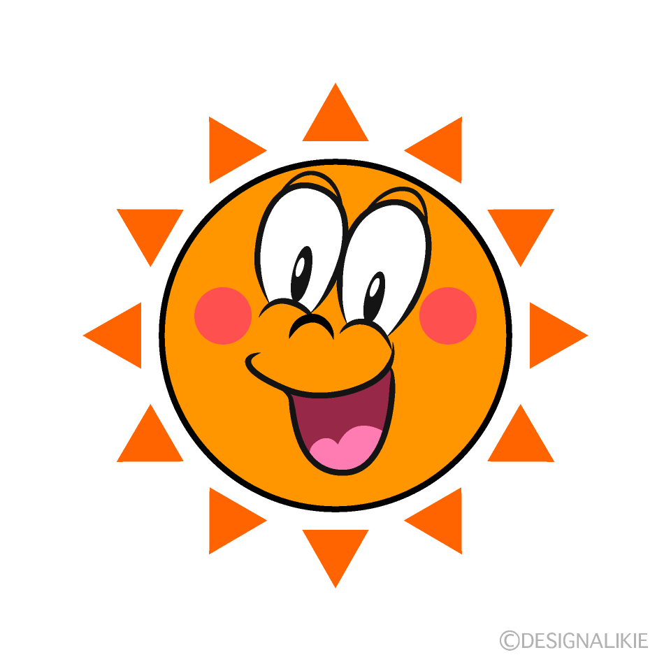 Surprising Sun Cartoon Character Image
