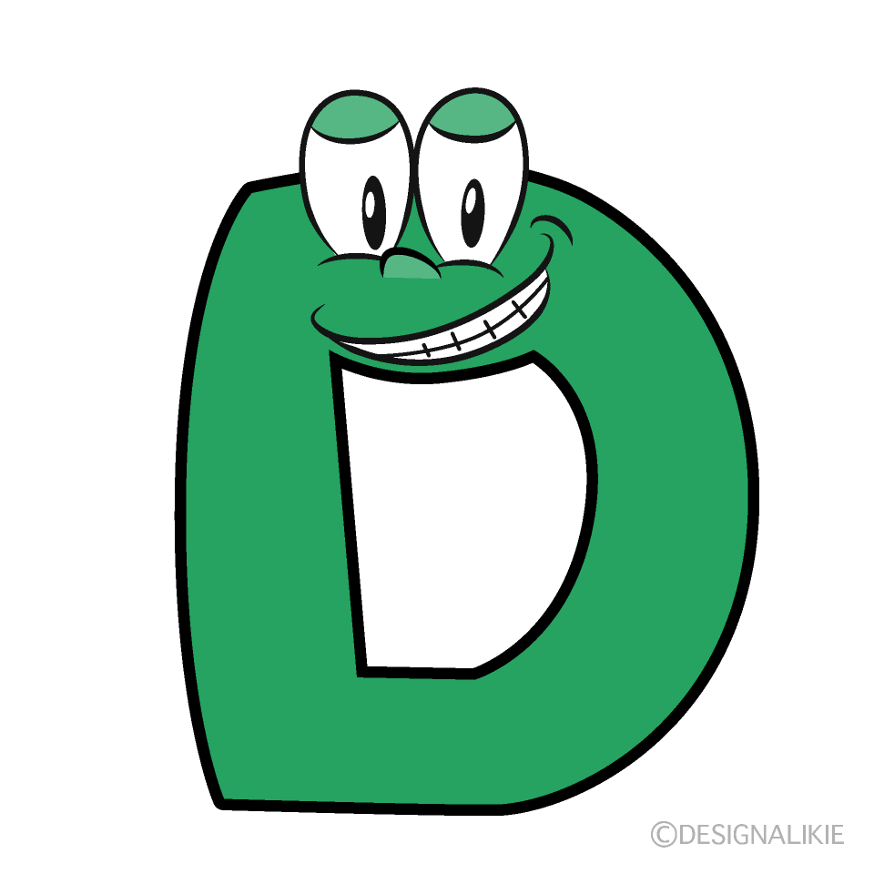 Grinning D Cartoon Character Image