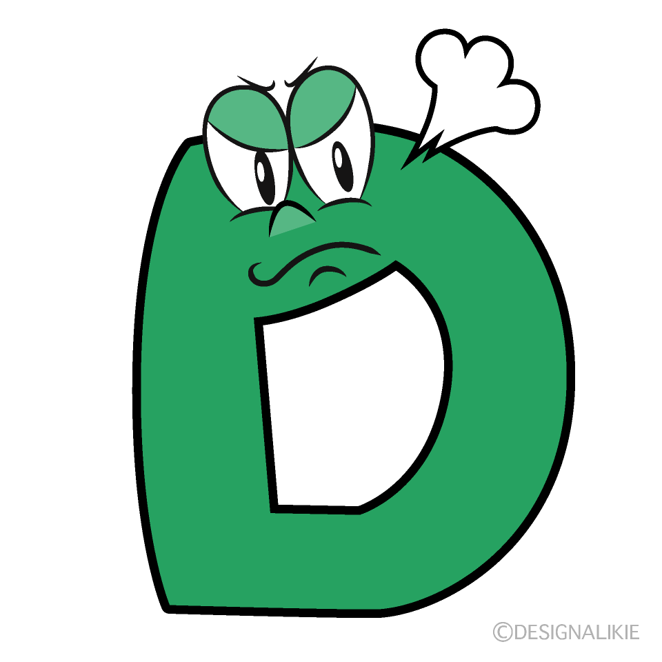 Angry D Cartoon Character Image