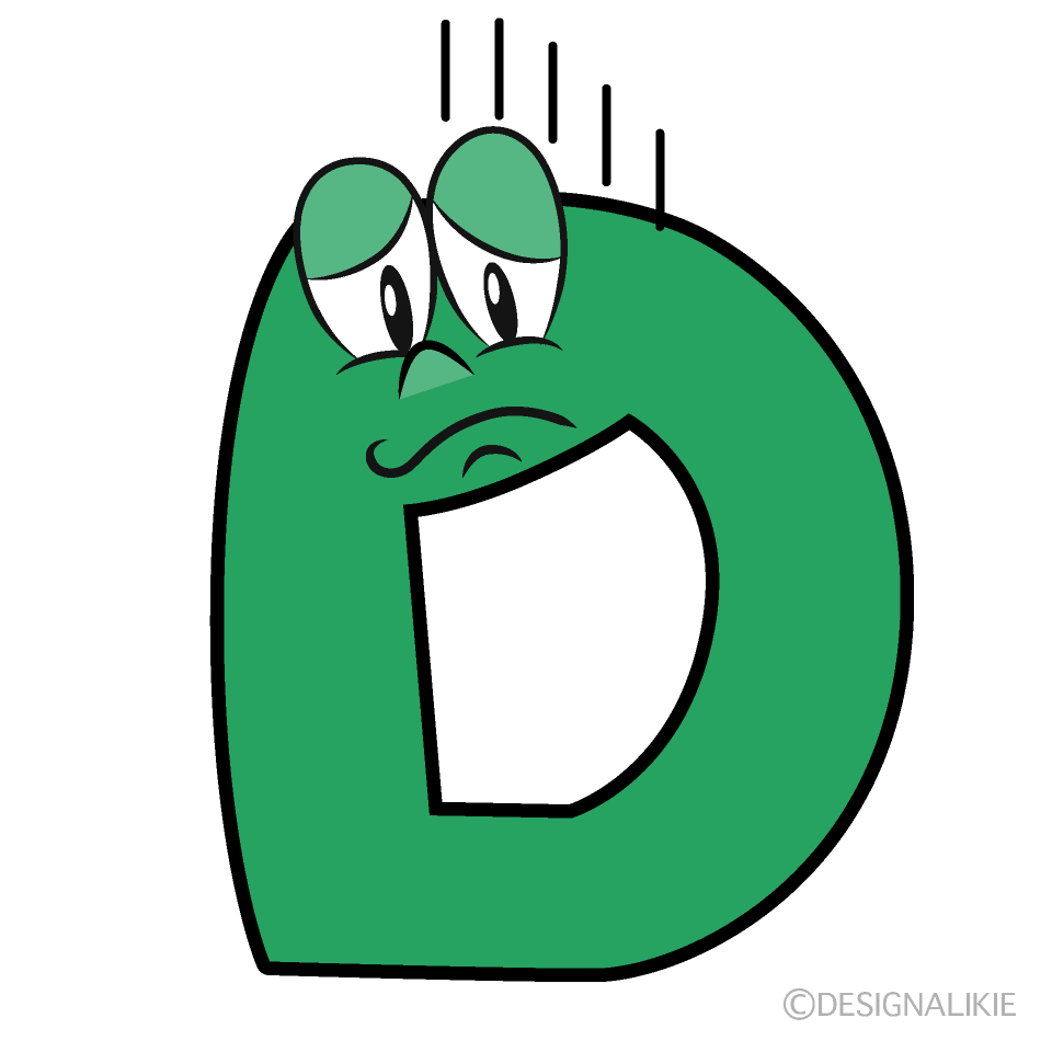 Depressed D Cartoon Character Image