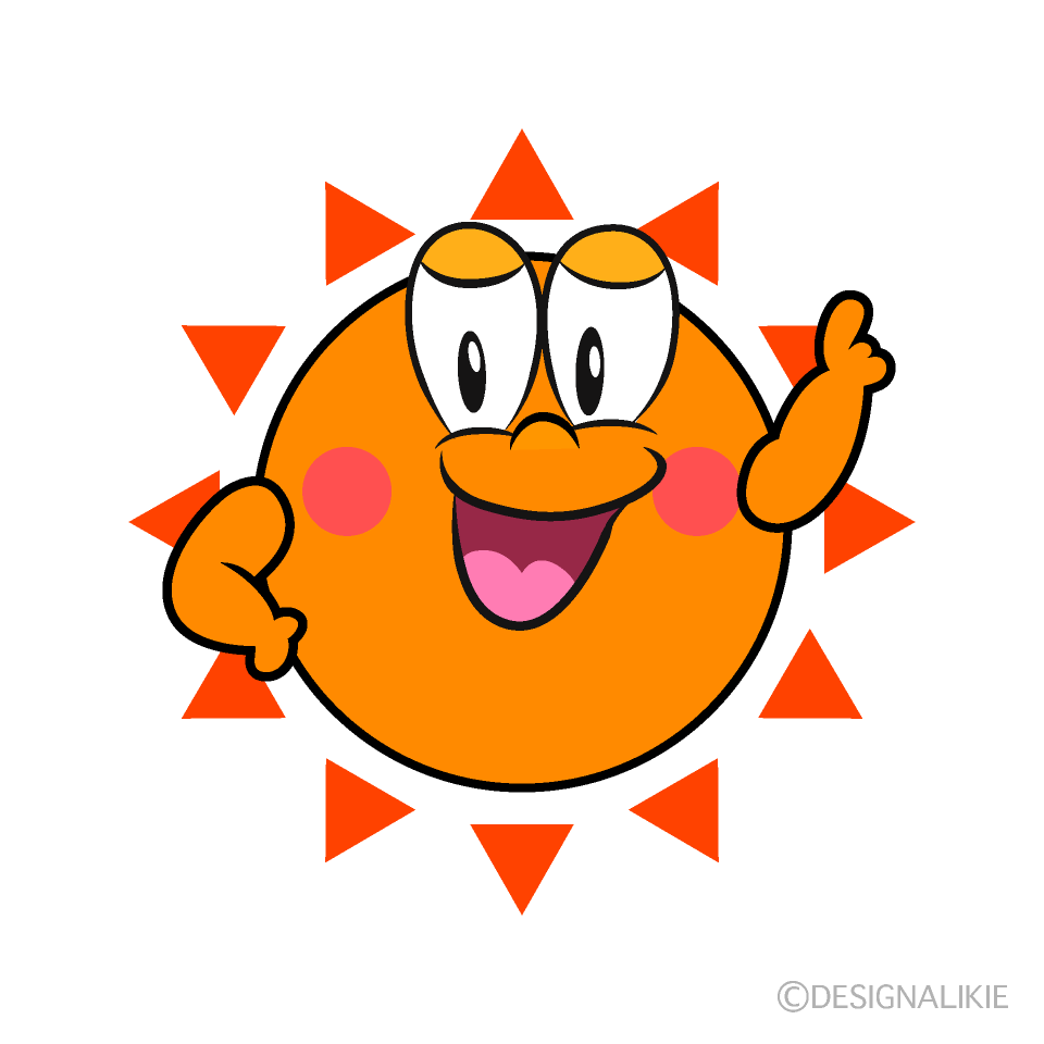 Posing Sun Cartoon Character Image
