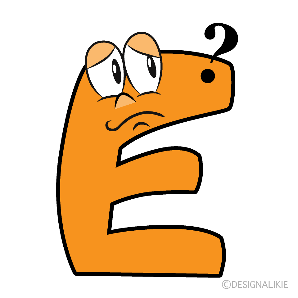 Thinking E Cartoon Character Image
