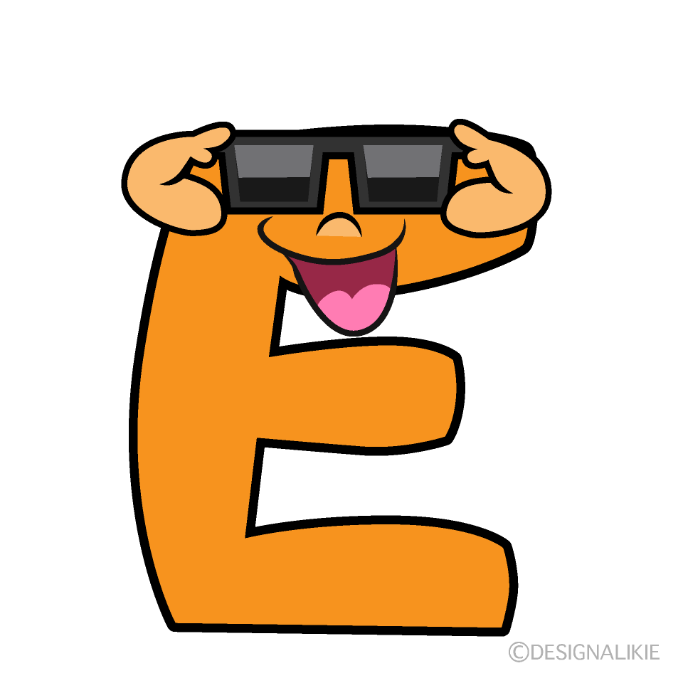 Cool E Cartoon Character Image
