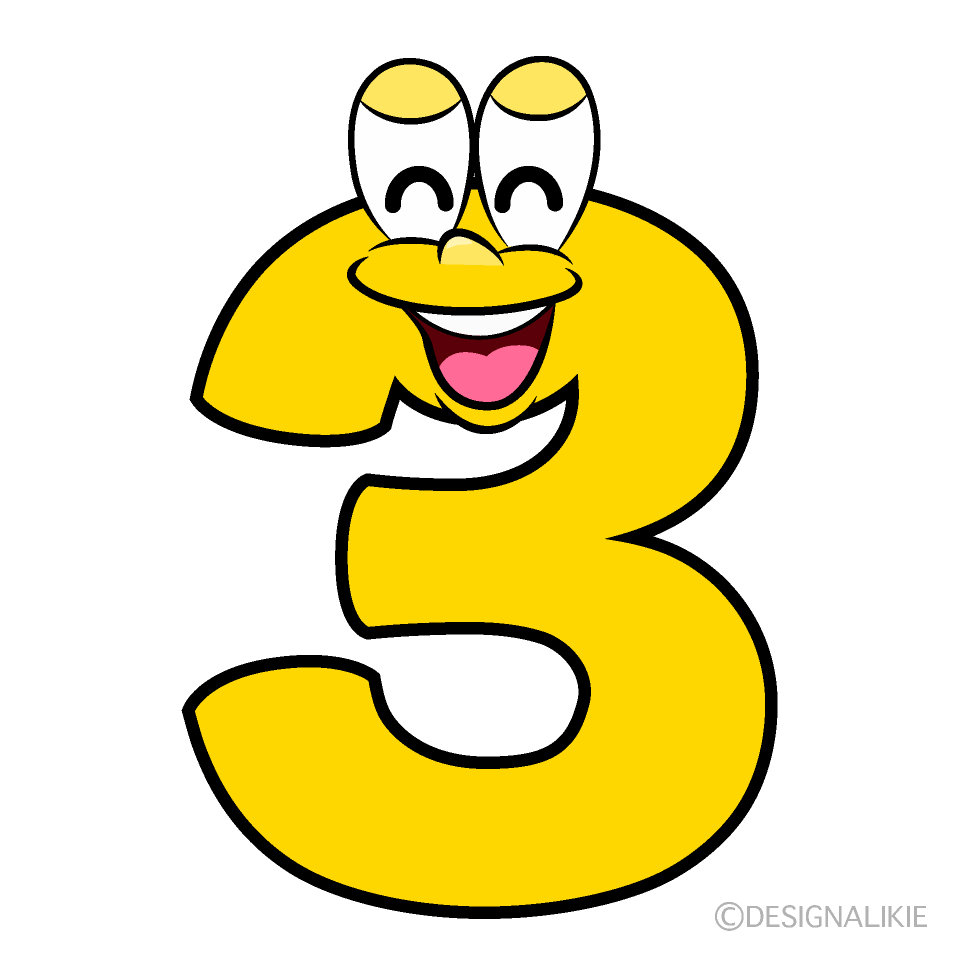 Smiling 3 Cartoon Character Image