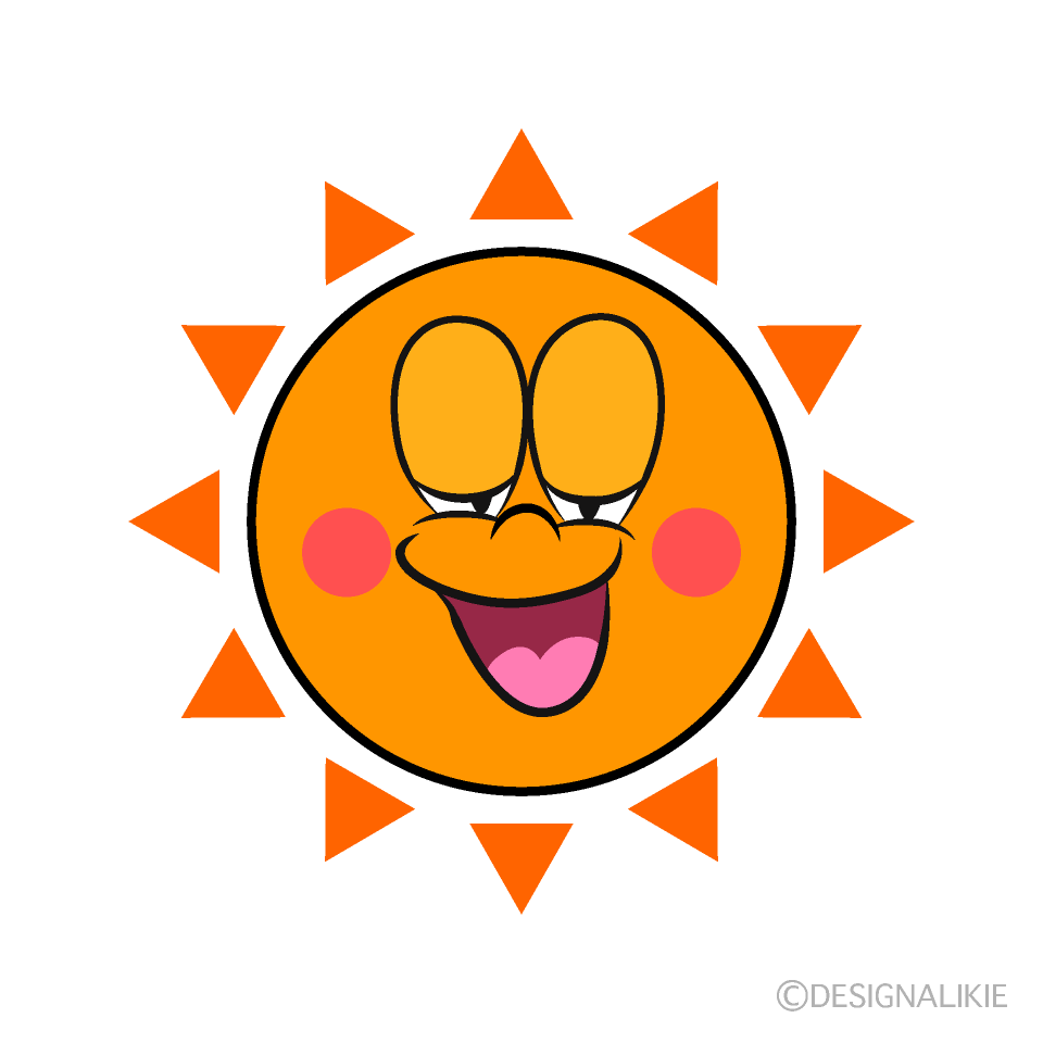 Dozing Sun Cartoon Character Image