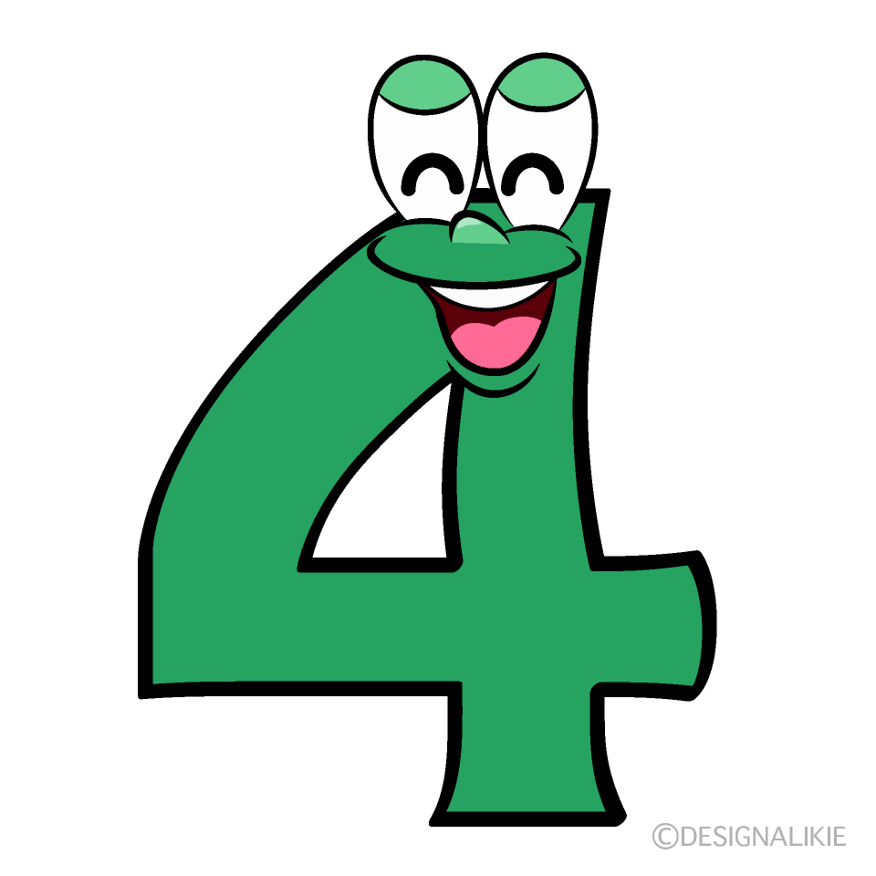 Smiling 4 Cartoon Character Image