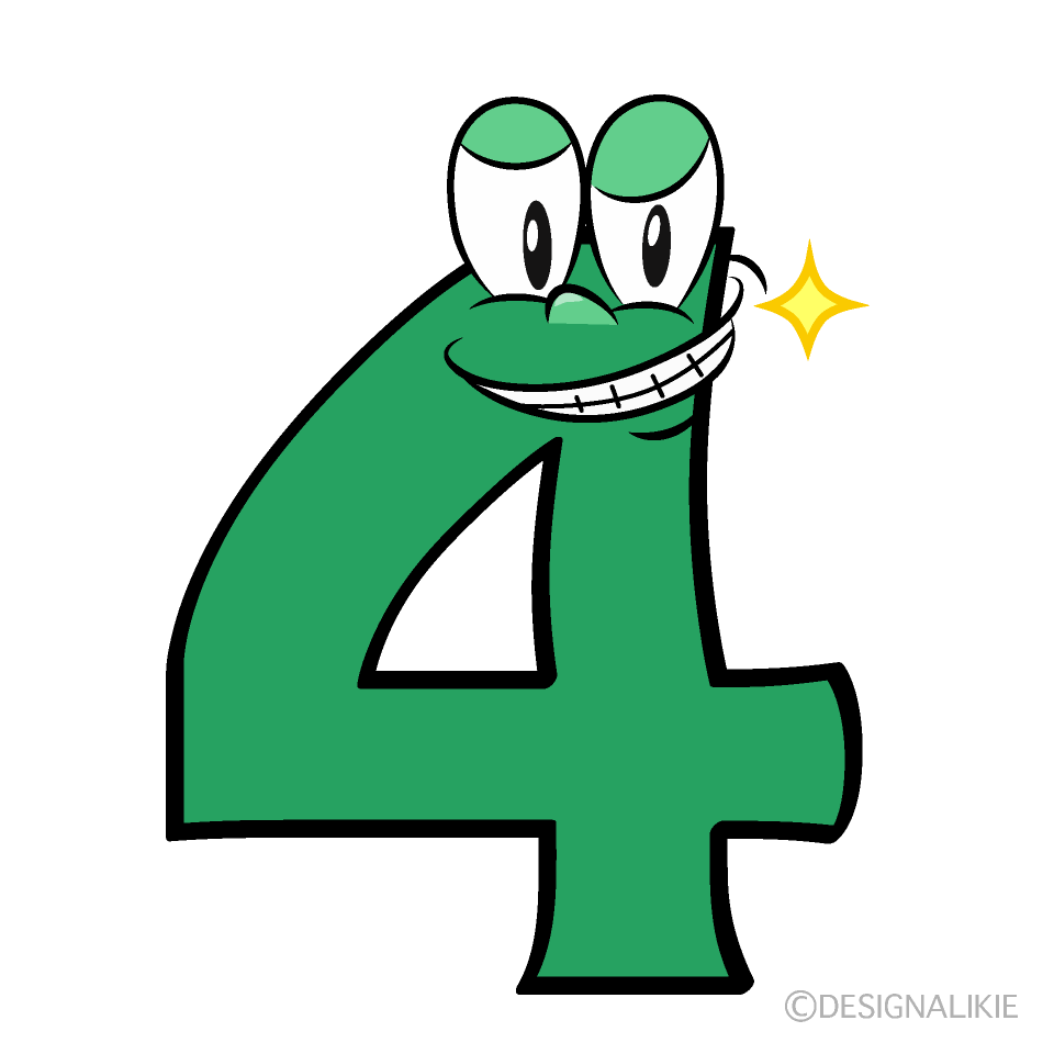Grinning 4 Cartoon Character Image