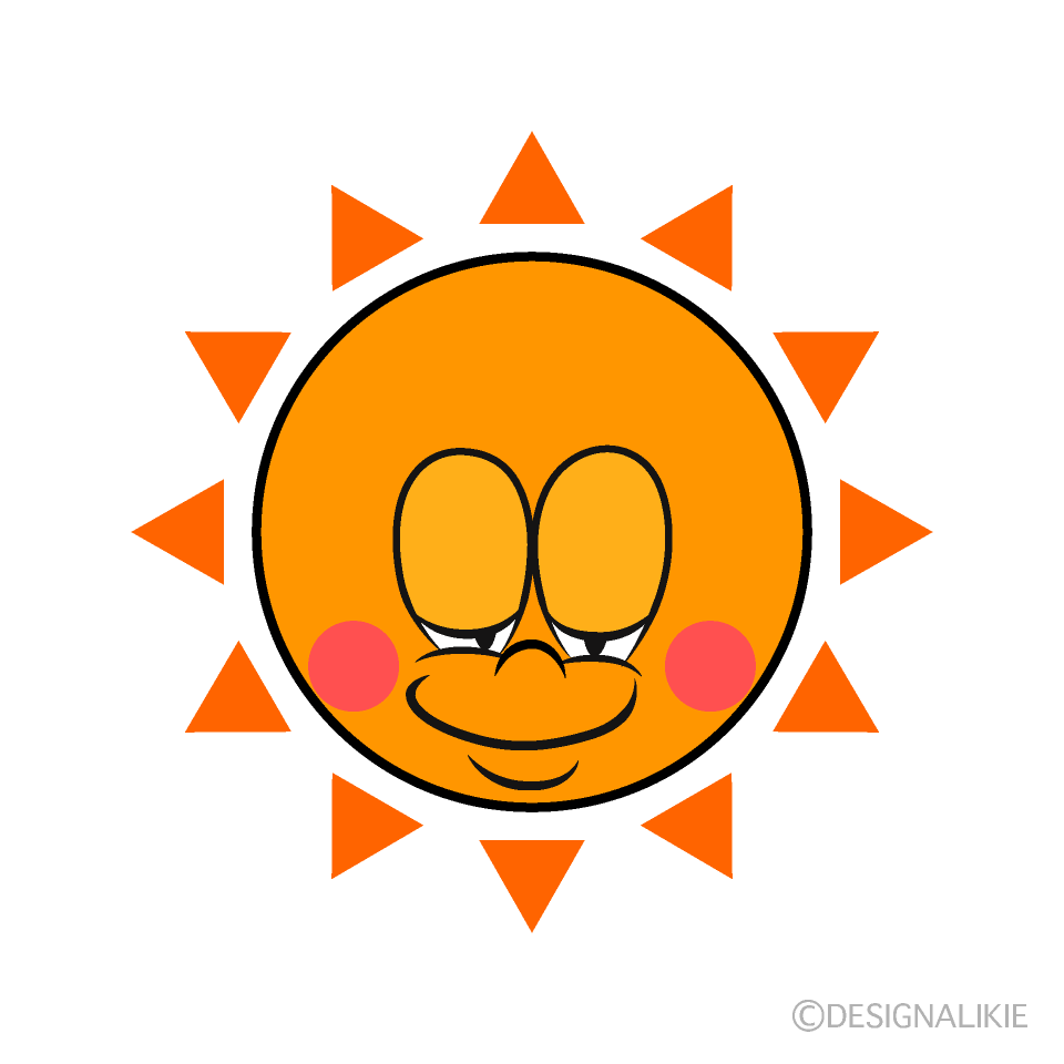 Sleeping Sun Cartoon Character Image