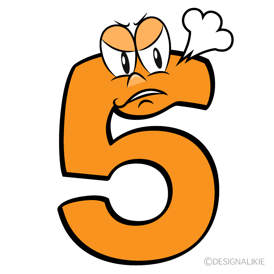 Angry 5 Cartoon Character Image