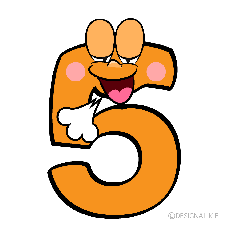 Relaxing 5 Cartoon Character Image