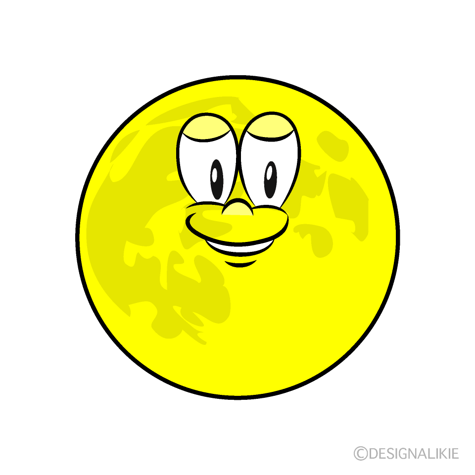 Full Moon Cartoon Character Image