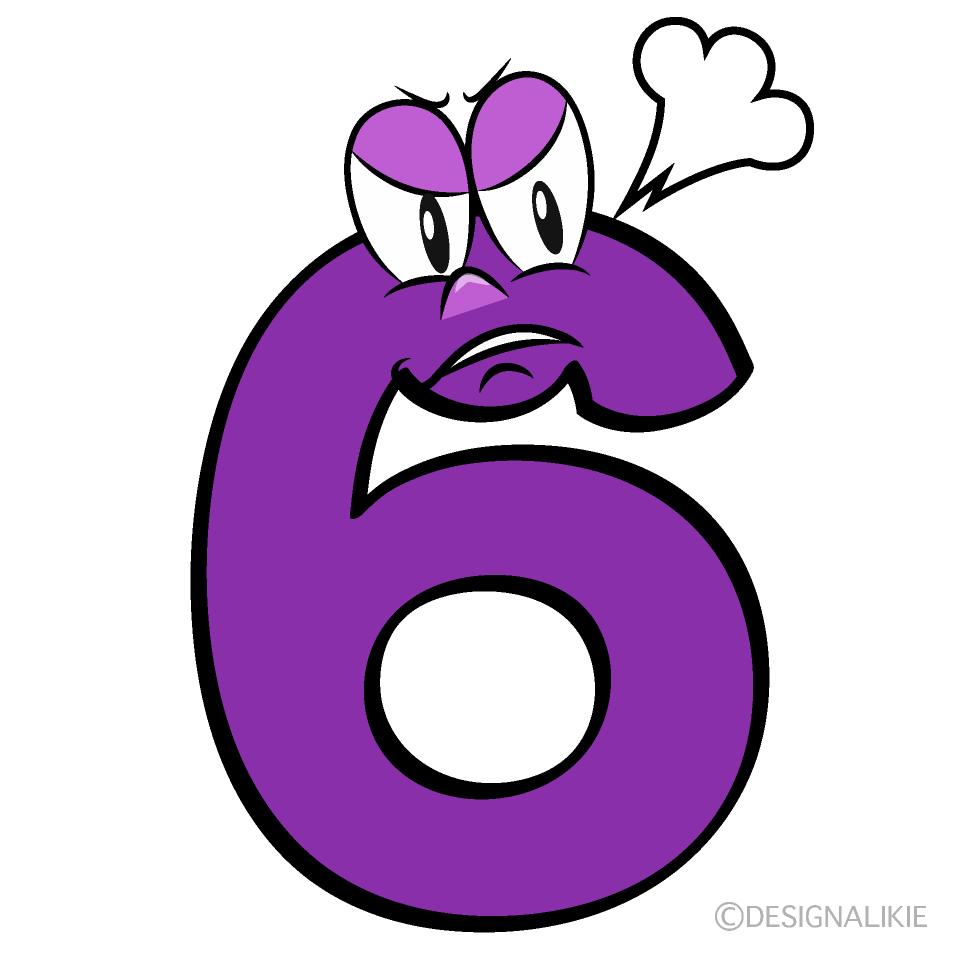 Angry 6 Cartoon Character Image