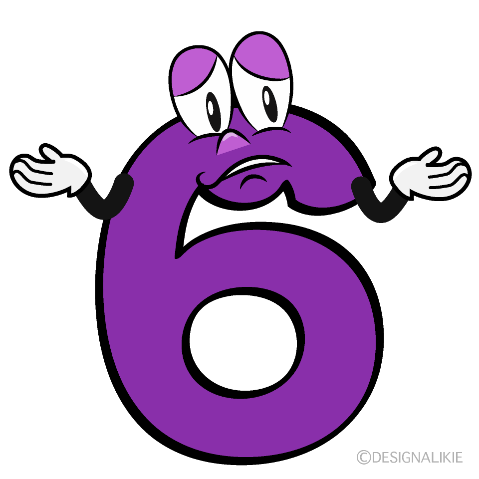Troubled 6 Cartoon Character Image
