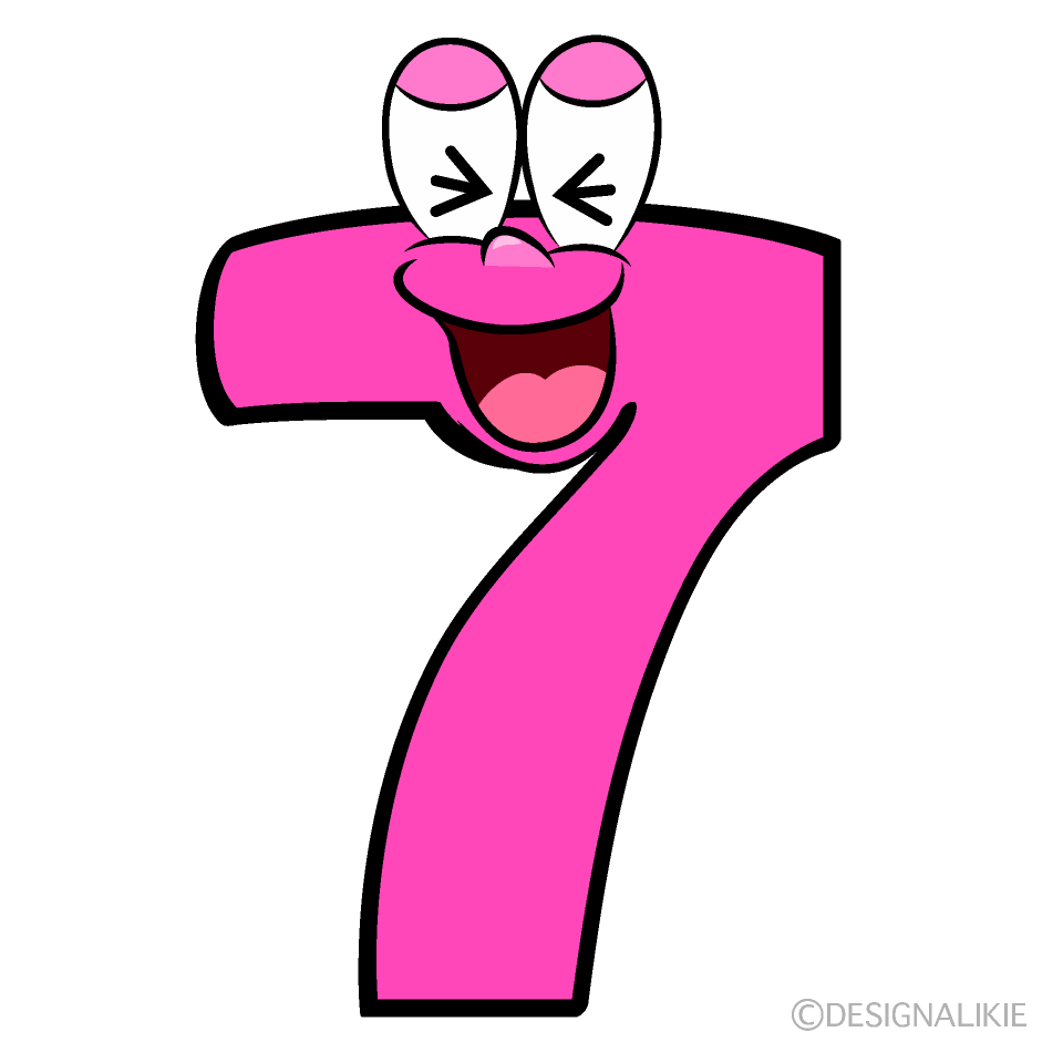 Laughing 7 Cartoon Character Image