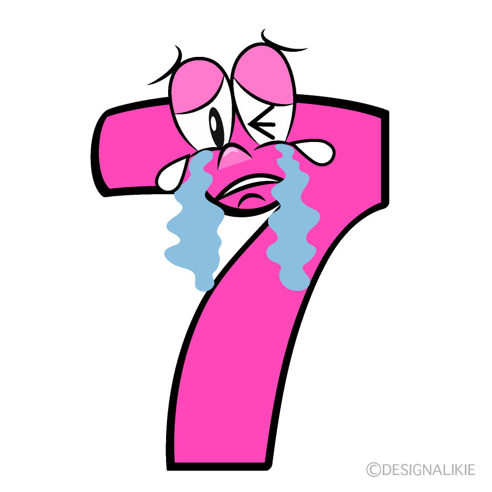 Crying 7 Cartoon Character Image