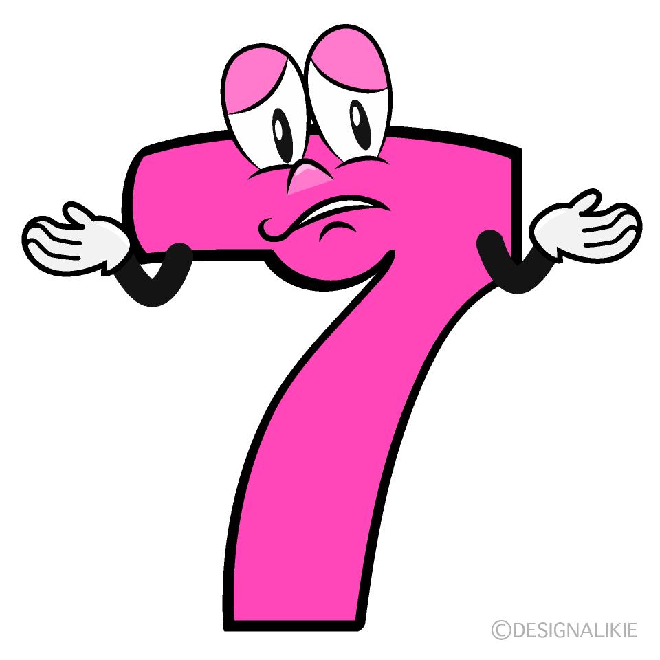 Troubled 7 Cartoon Character Image