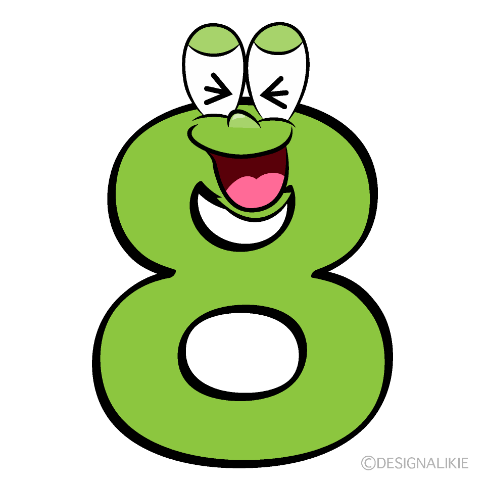 Laughing 8 Cartoon Character Image