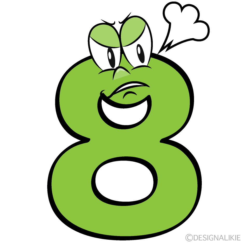 Angry 8 Cartoon Character Image