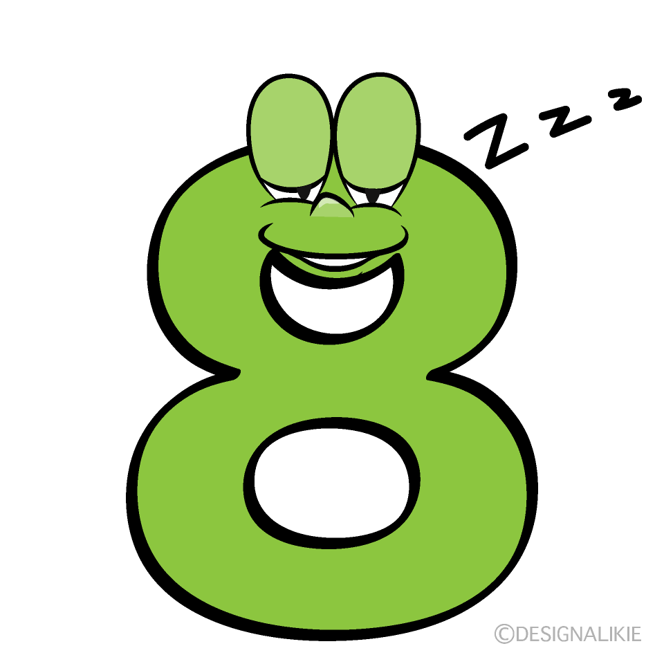 Sleeping 8 Cartoon Character Image