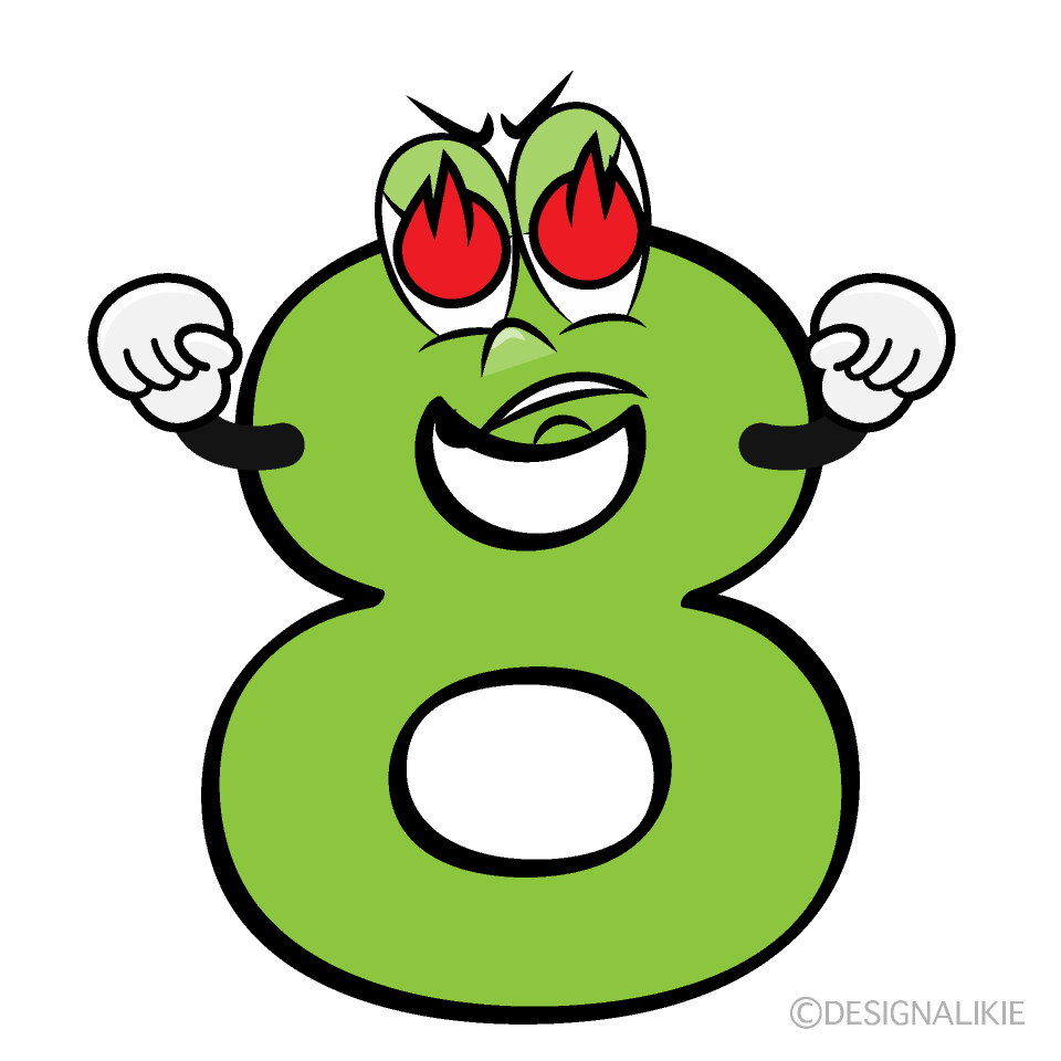 Enthusiasm 8 Cartoon Character Image