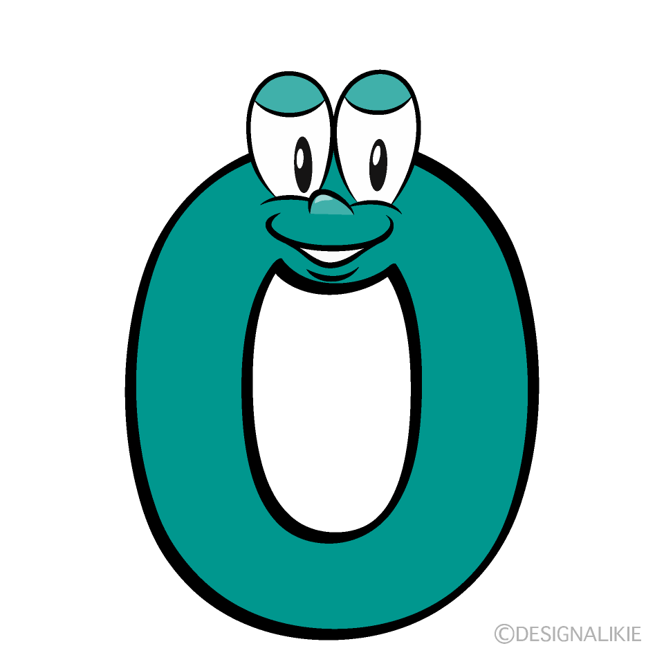 Number 0 Cartoon Character Image
