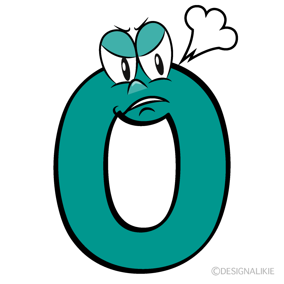 Angry 0 Cartoon Character Image