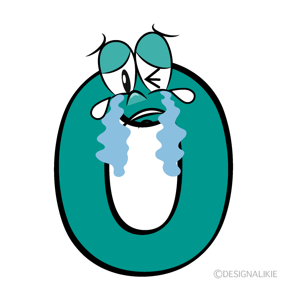 Crying 0 Cartoon Character Image