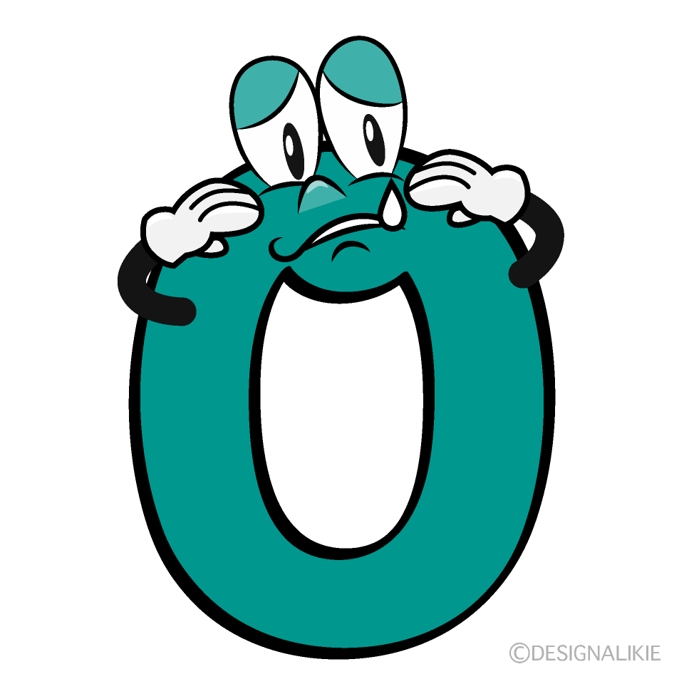 Sad 0 Cartoon Character Image