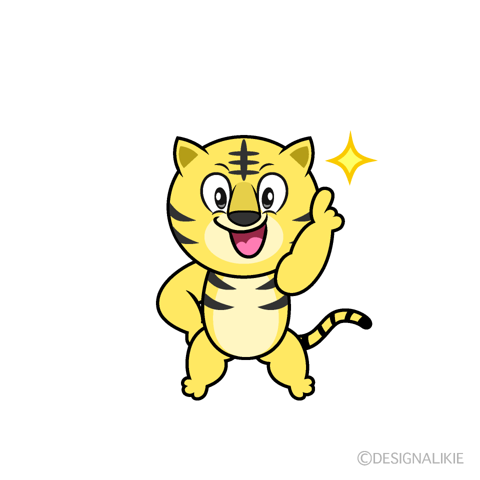 Dozing Tiger Cartoon Character Image