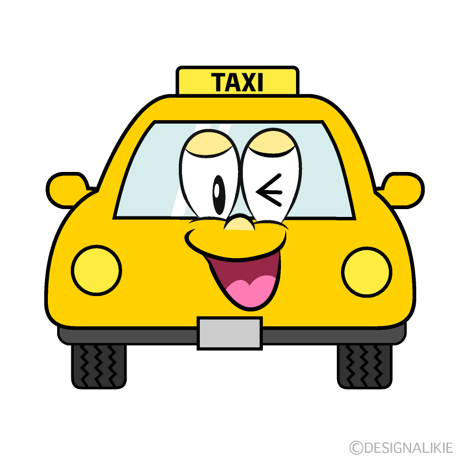 Laughing TAXI Cartoon Character Image