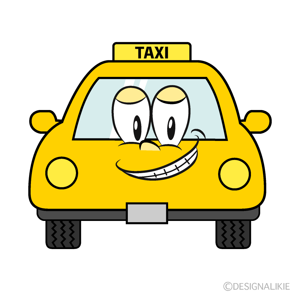 Grinning TAXI Cartoon Character Image
