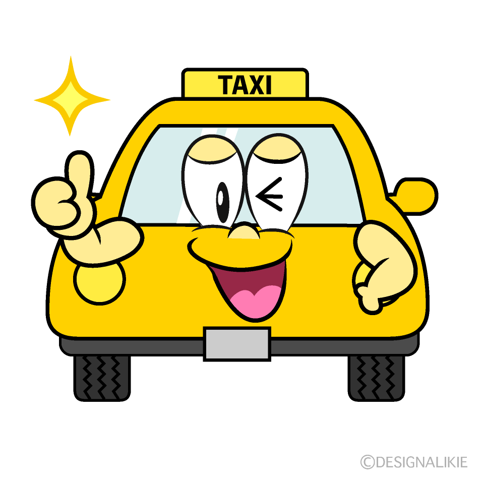 Thumbs up TAXI Cartoon Character Image