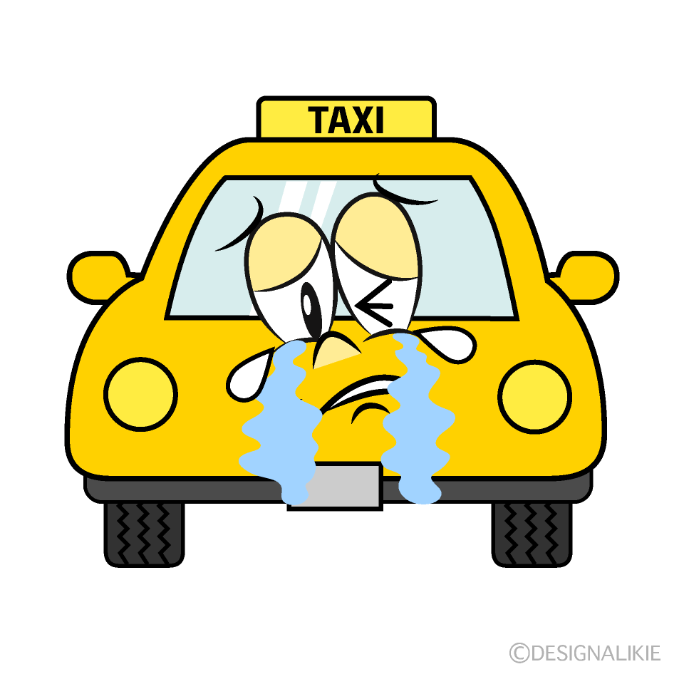 Crying TAXI Cartoon Character Image