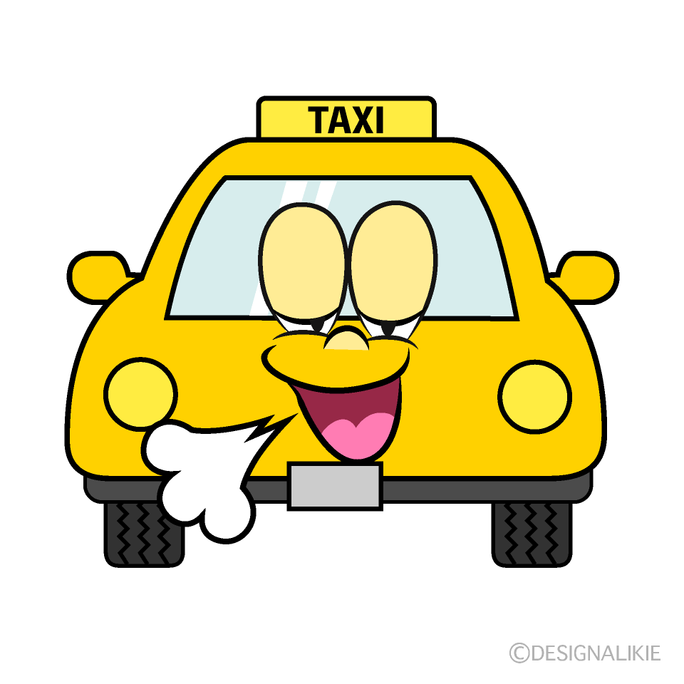 Relaxing TAXI Cartoon Character Image