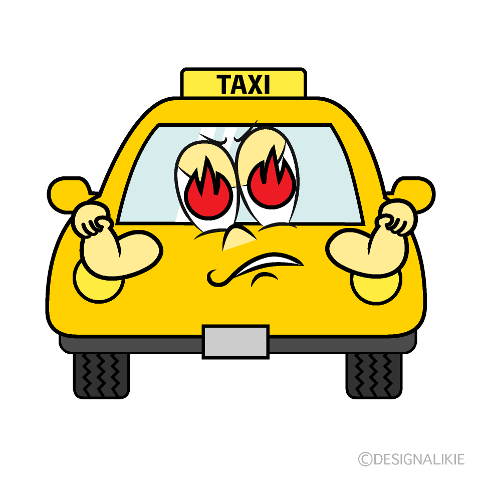 Enthusiasm TAXI Cartoon Character Image