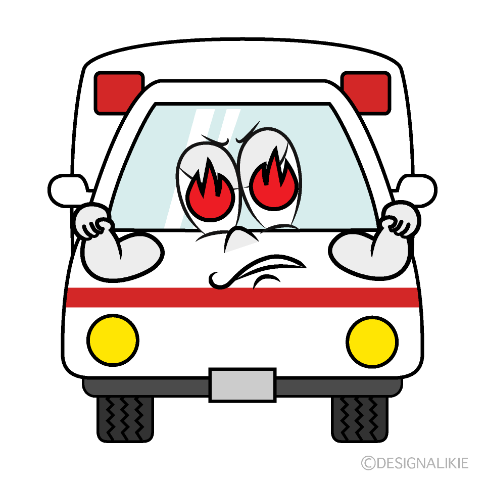 Enthusiasm Ambulance Cartoon Character Image