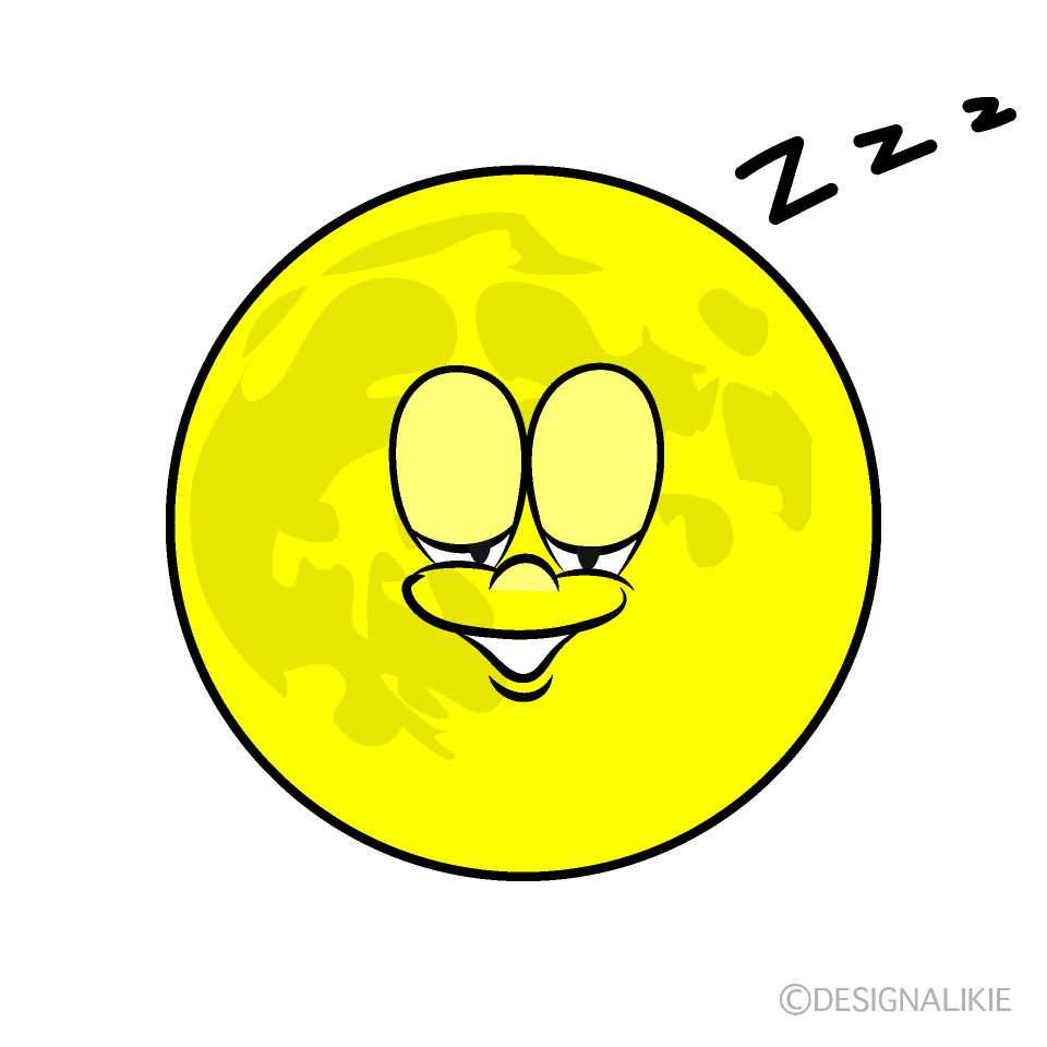Luna Creciente Durmiendo Animado