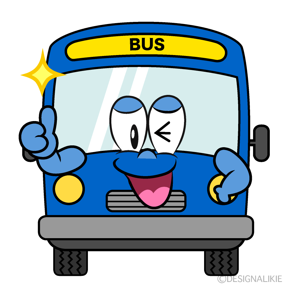 Thumbs up Bus Cartoon Character Image