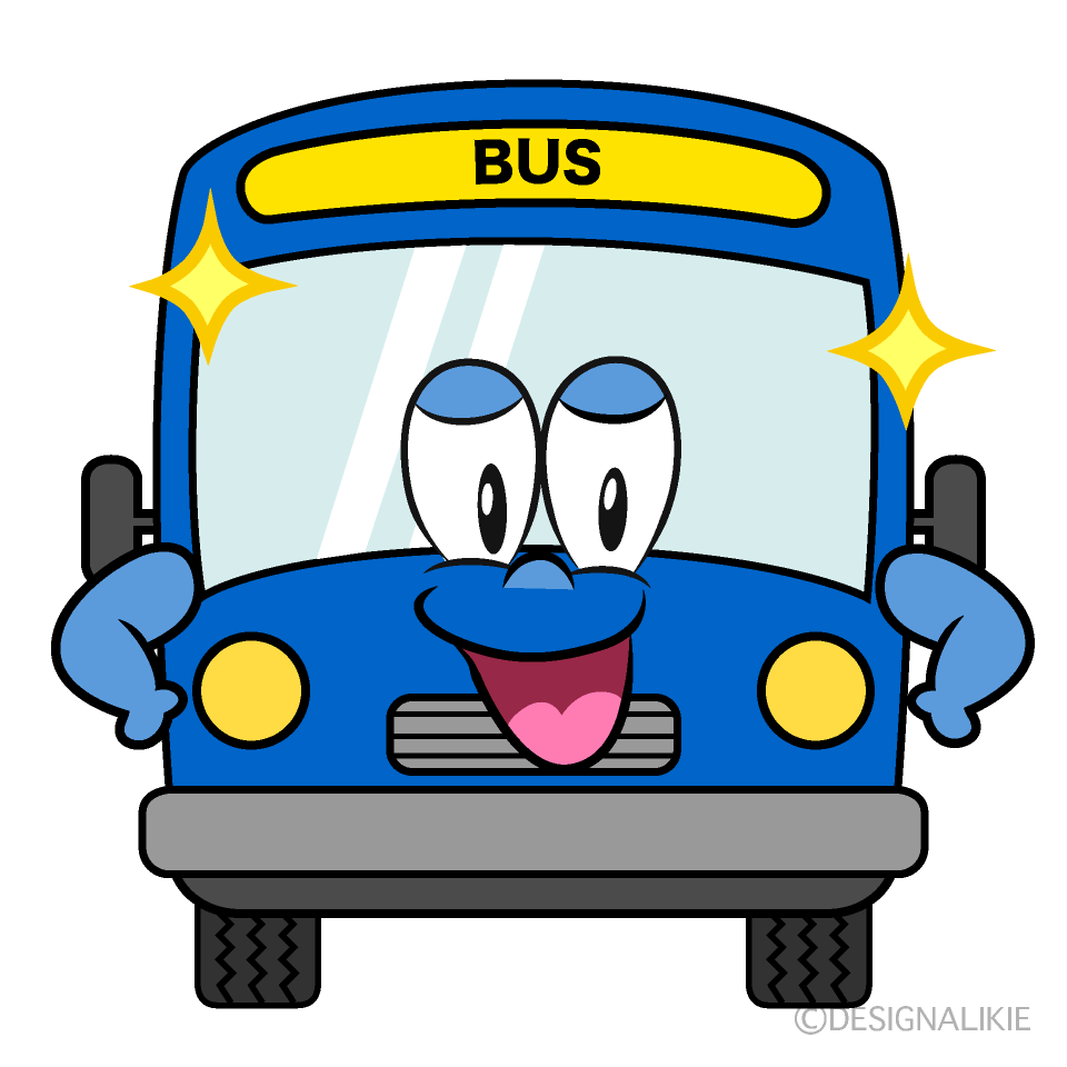 Glitter Bus Cartoon Character Image